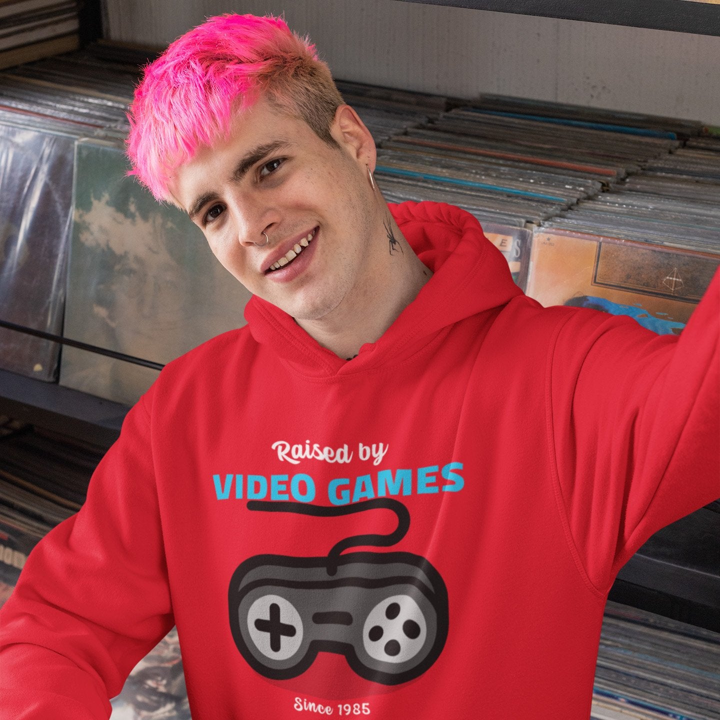 Criado por videojuegos sudadera con capucha unisex