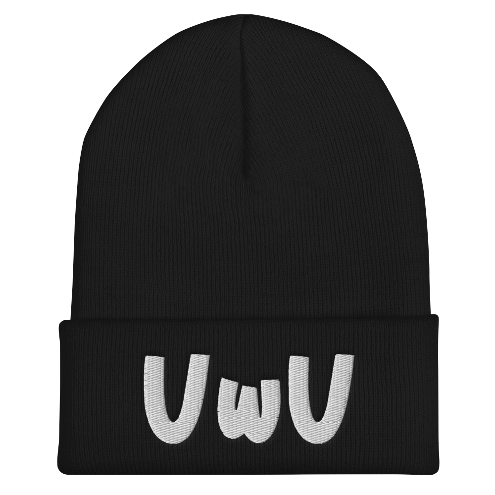 Riesige UwU-Manschettenmütze