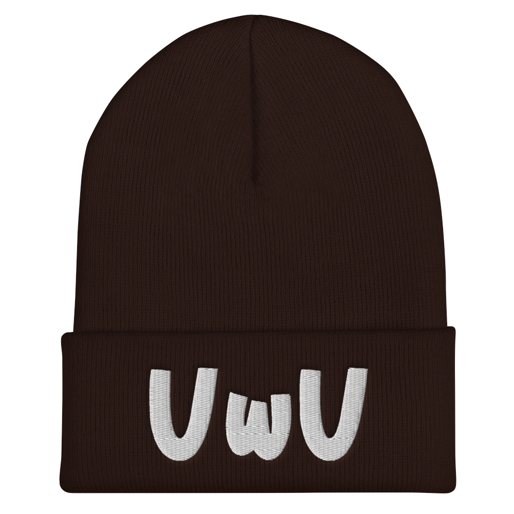 Riesige UwU-Manschettenmütze