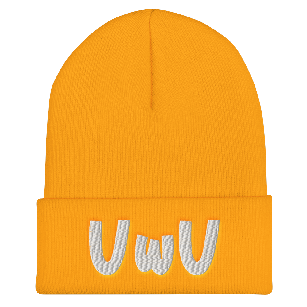 Riesige UwU-Manschettenmütze