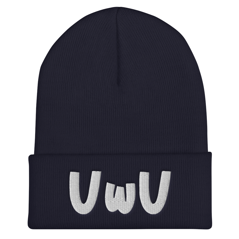 Riesige UwU-Manschettenmütze
