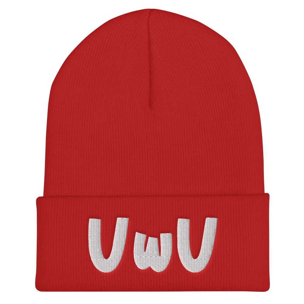 Riesige UwU-Manschettenmütze