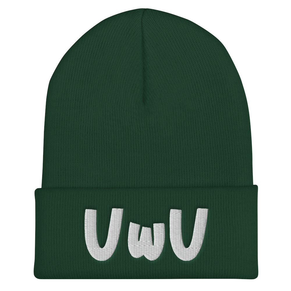 Riesige UwU-Manschettenmütze
