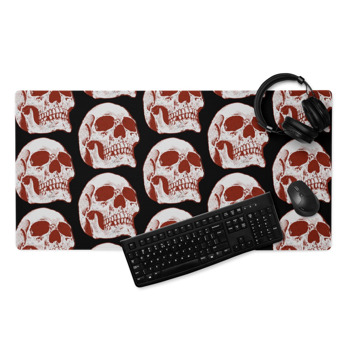 Rotes Totenkopf-Gaming-Mauspad