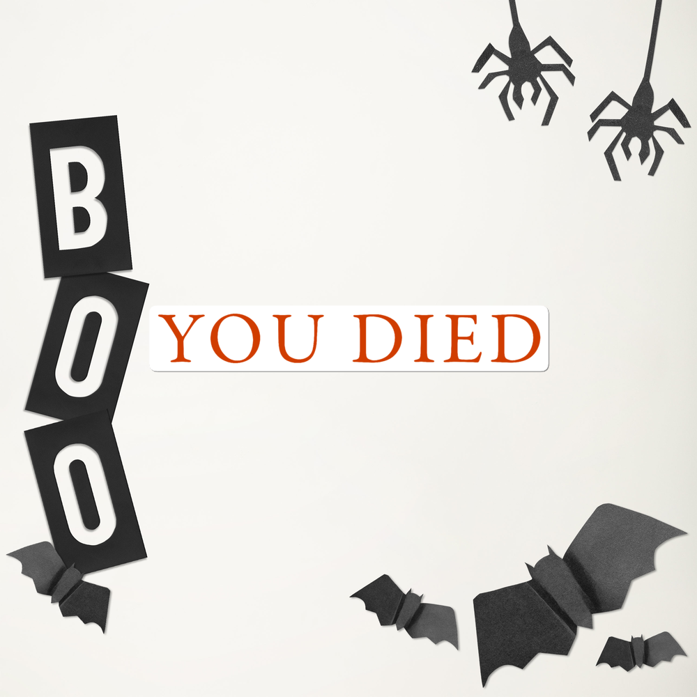 Dark Souls You Died Sticker