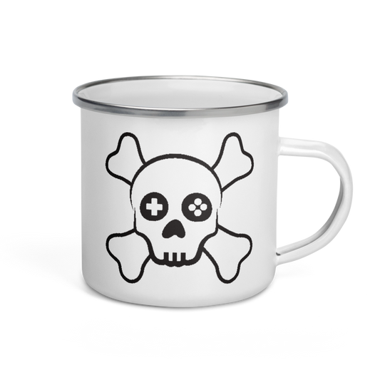 Gamer Skull Enamel Mug
