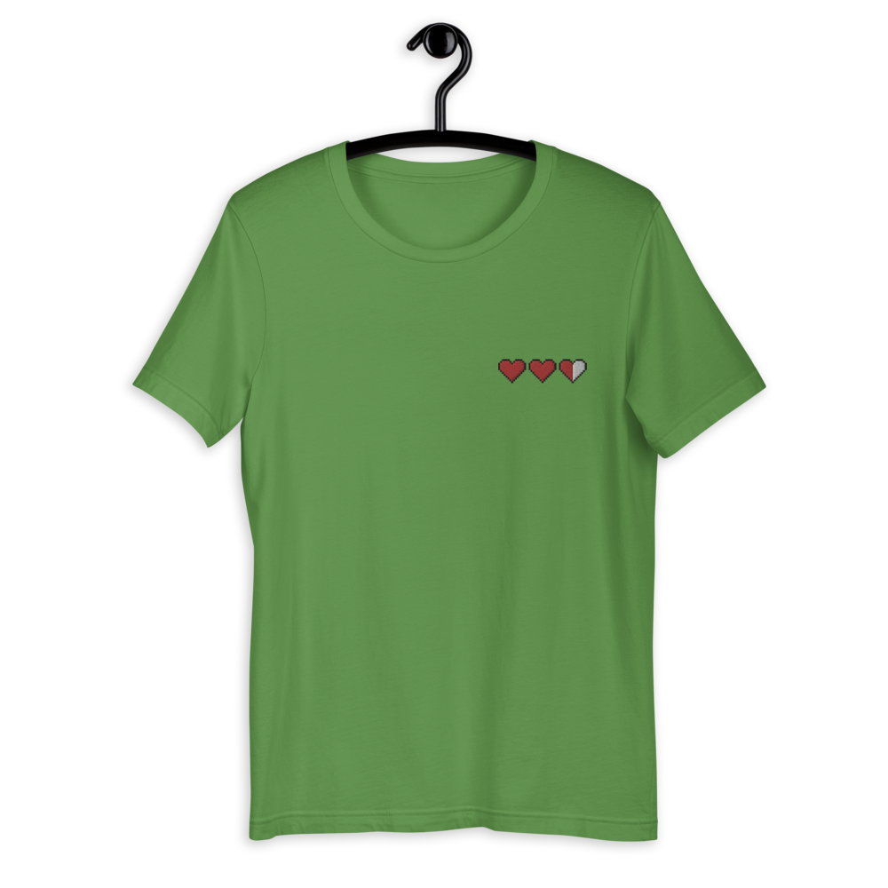 Zelda Pixel Hearts Embroidered Shirt (Unisex)