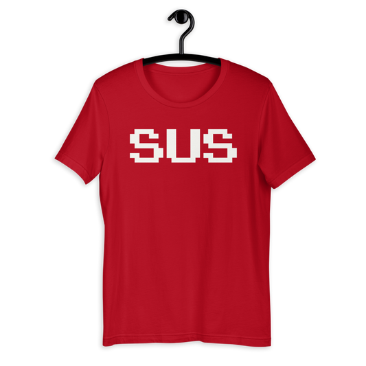 Camiseta con texto blanco Among Us Sus (Unisex)