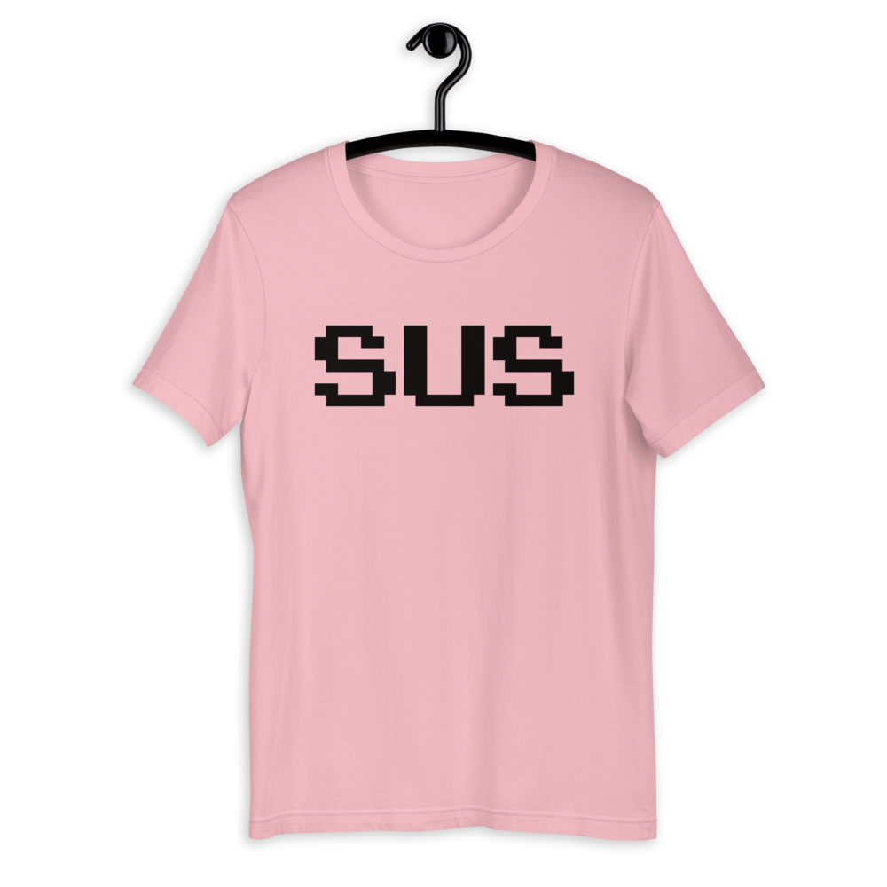 Among Us Sus Black Text T-Shirt (Unisex)