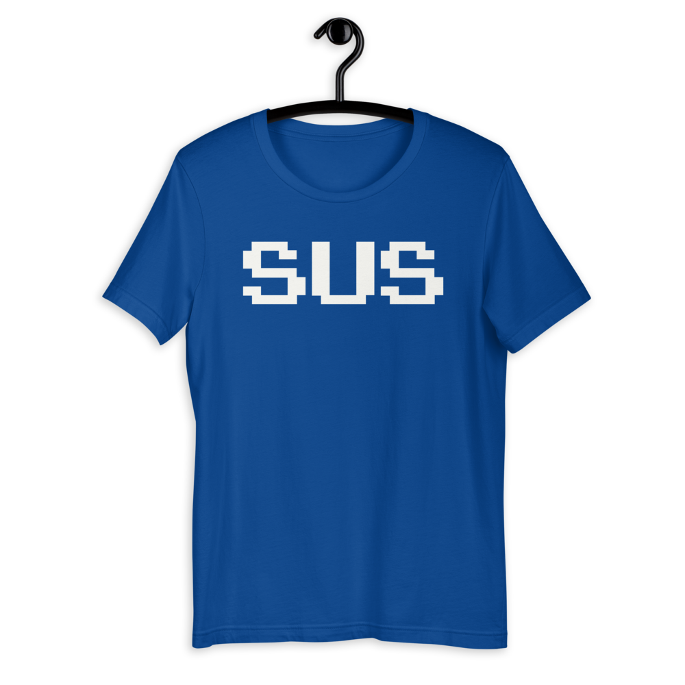 Camiseta con texto blanco Among Us Sus (Unisex)
