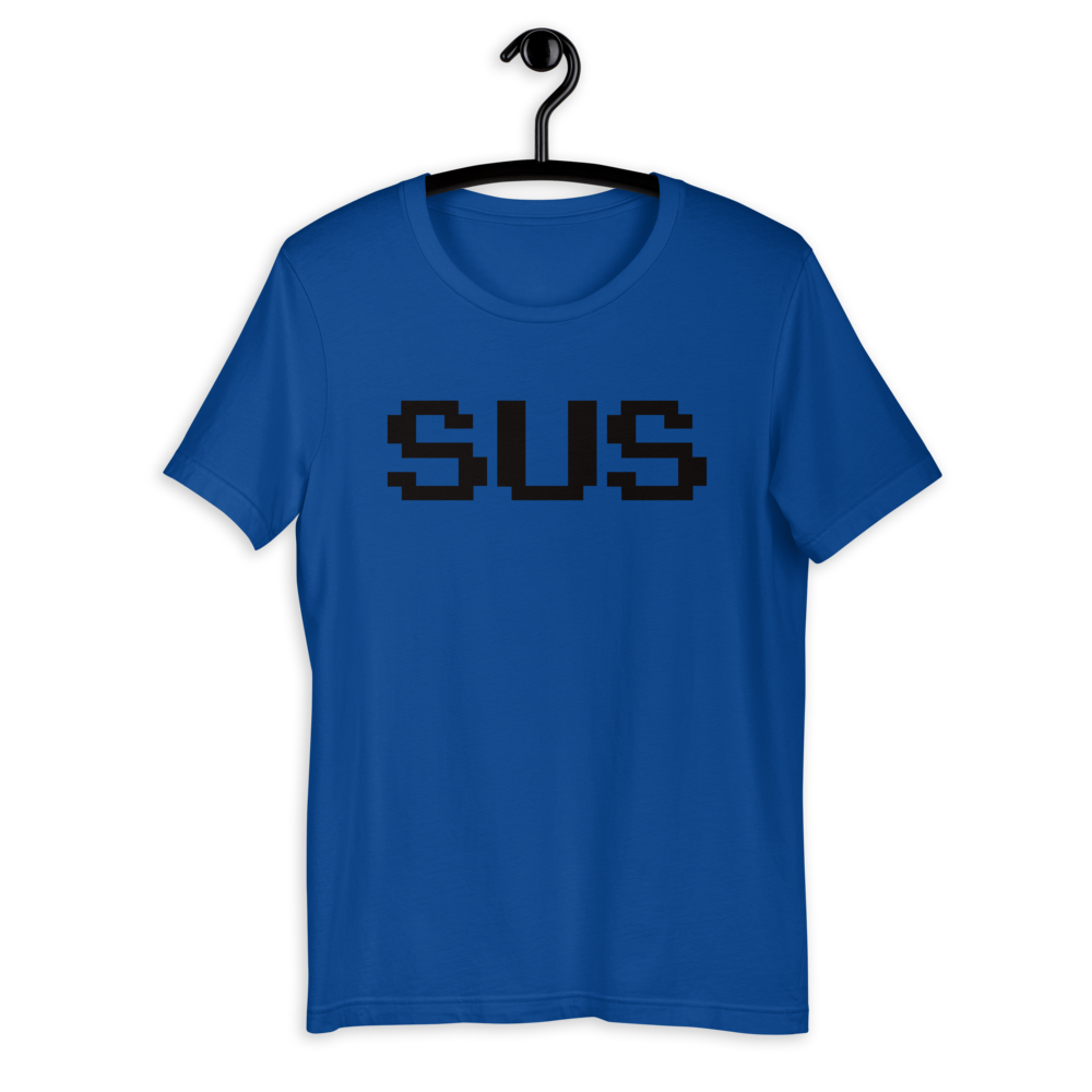 Among Us Sus Black Text T-Shirt (Unisex)