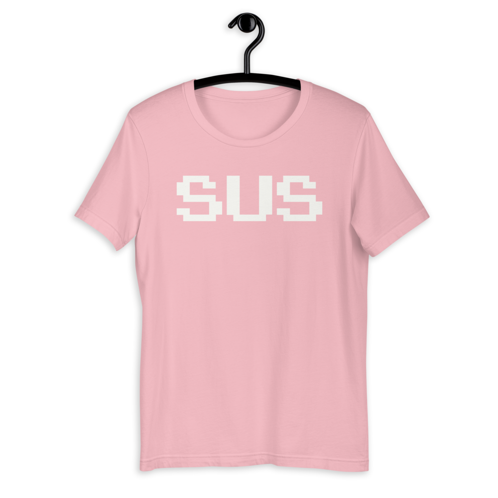 Camiseta con texto blanco Among Us Sus (Unisex)