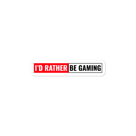 Ich wäre lieber Gaming-Aufkleber