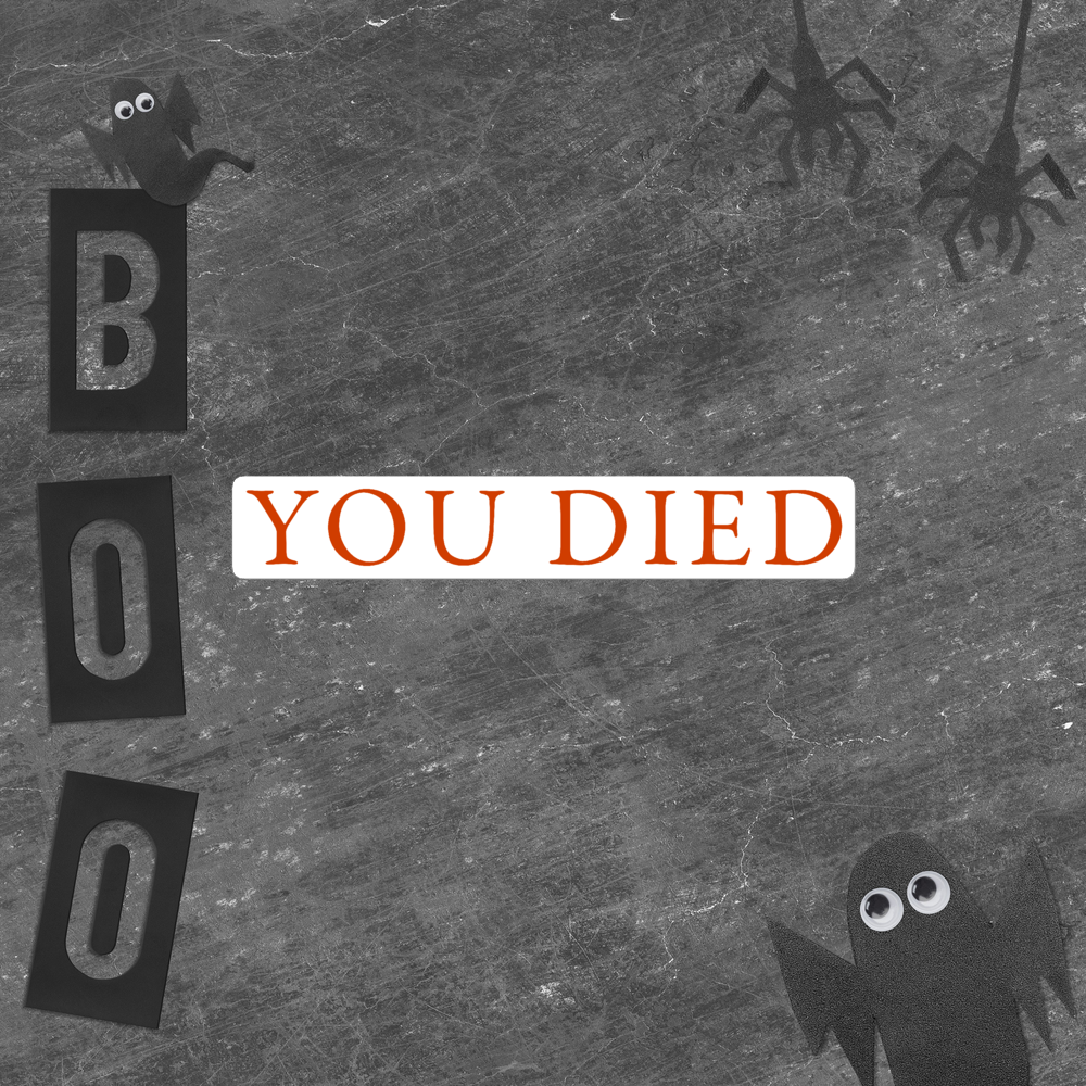 Dark Souls You Died Sticker