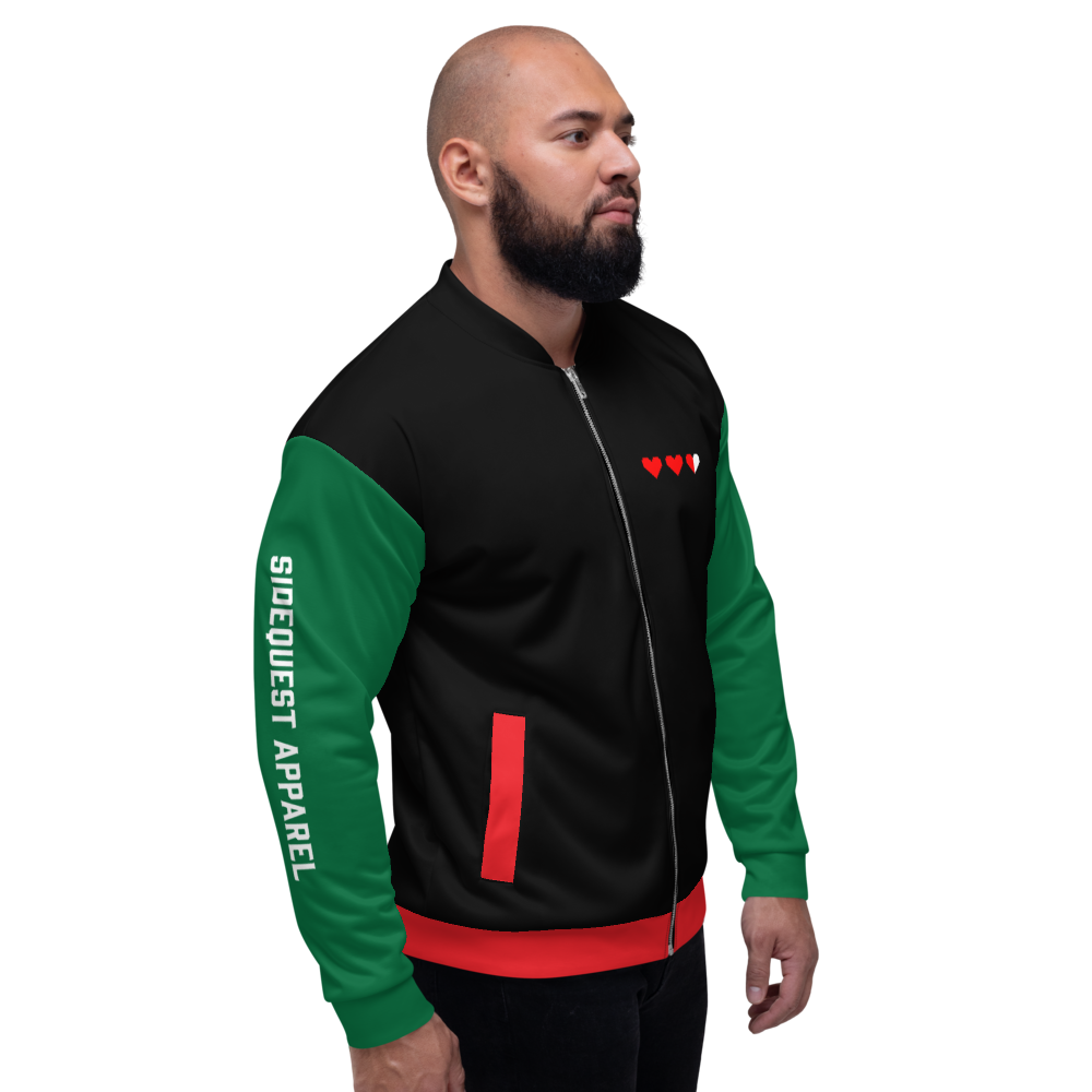 Pixel Heart Bomber Jacket (Unisex)