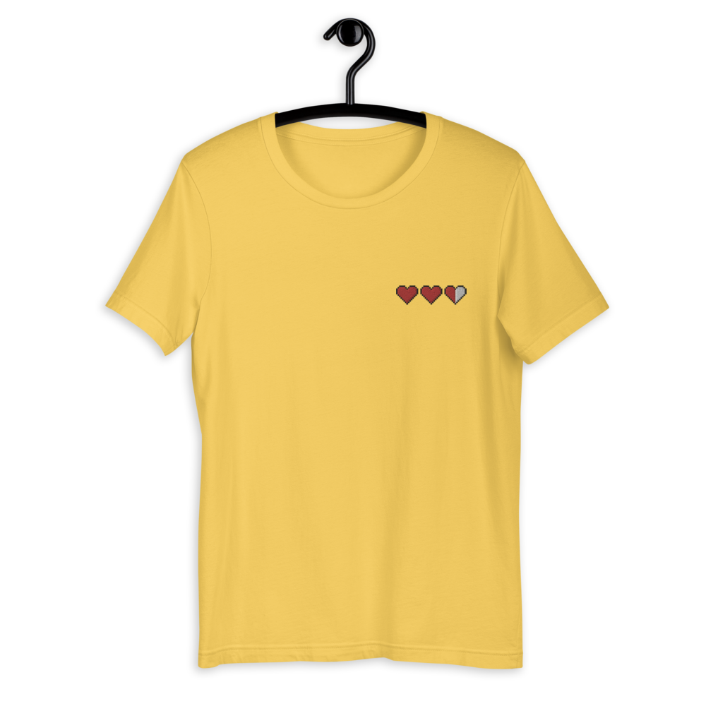 Zelda Pixel Hearts Embroidered Shirt (Unisex)