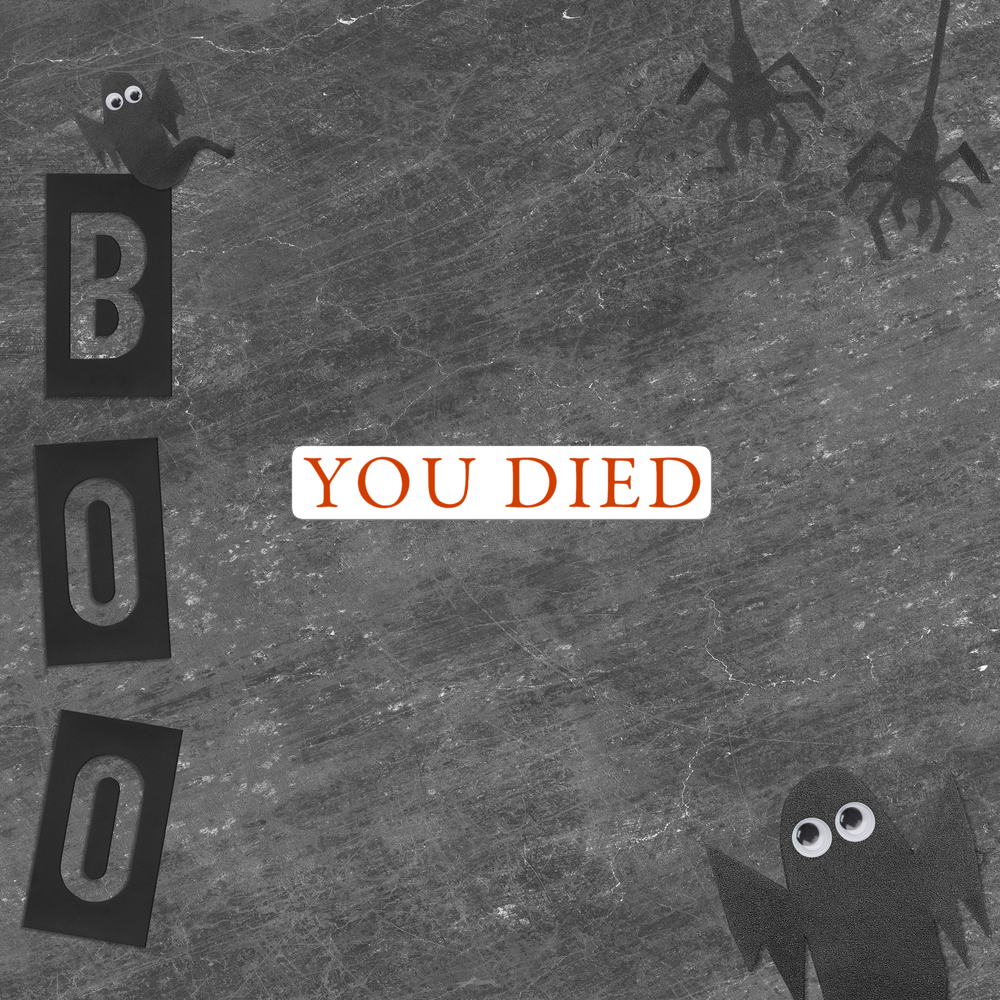 Dark Souls You Died Sticker