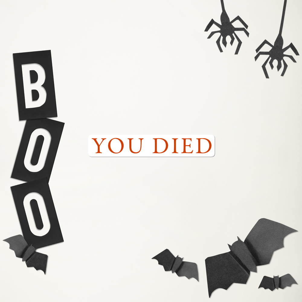 Dark Souls You Died Sticker