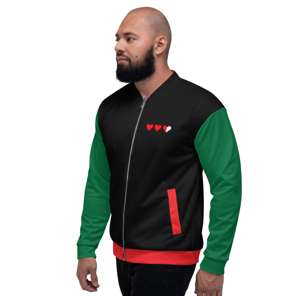 Pixel Heart Bomber Jacket (Unisex)