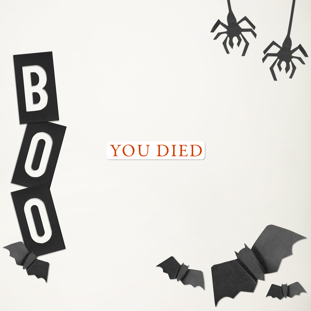 Dark Souls You Died Sticker