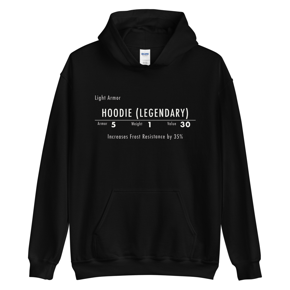 Skyrim Legendary Hoodie Unisex Sidequest Apparel