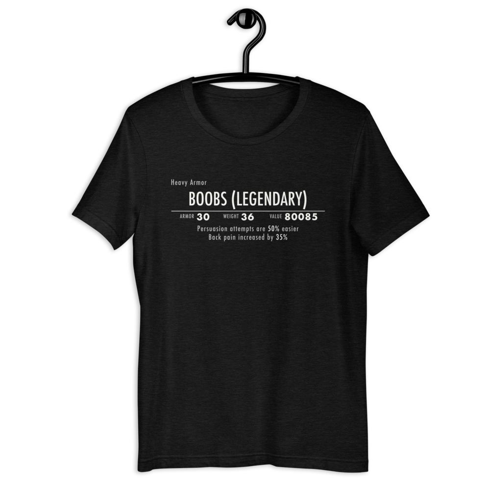 Camiseta Skyrim con tetas legendarias (Unisex)