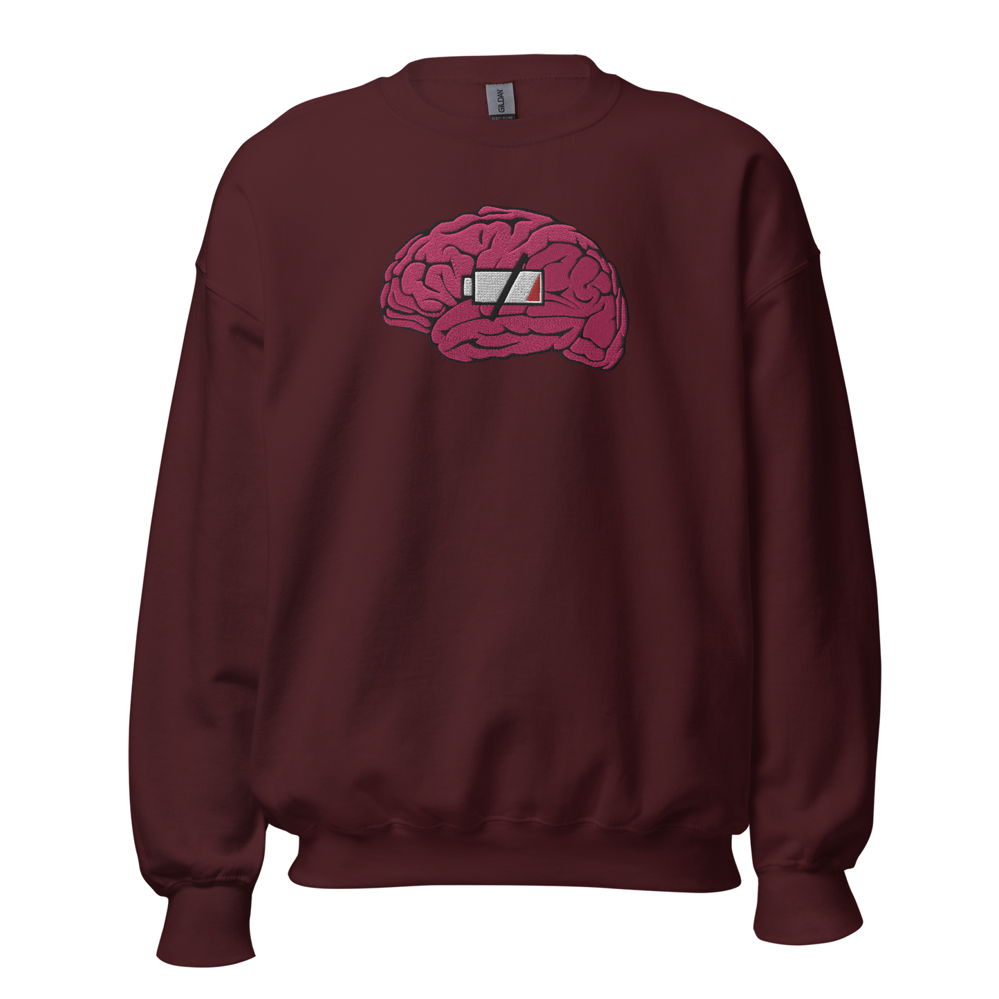 Brain Drain Großes besticktes Sweatshirt