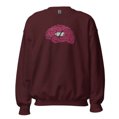 Brain Drain Großes besticktes Sweatshirt