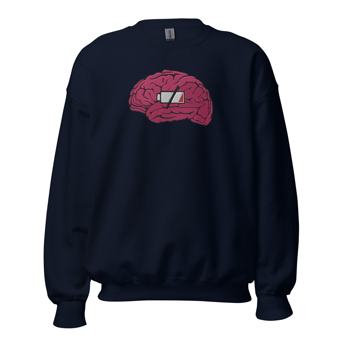 Brain Drain Großes besticktes Sweatshirt