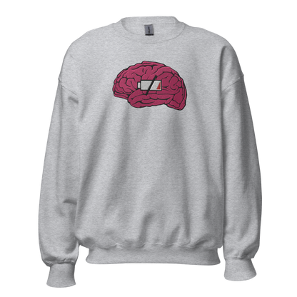 Brain Drain Großes besticktes Sweatshirt