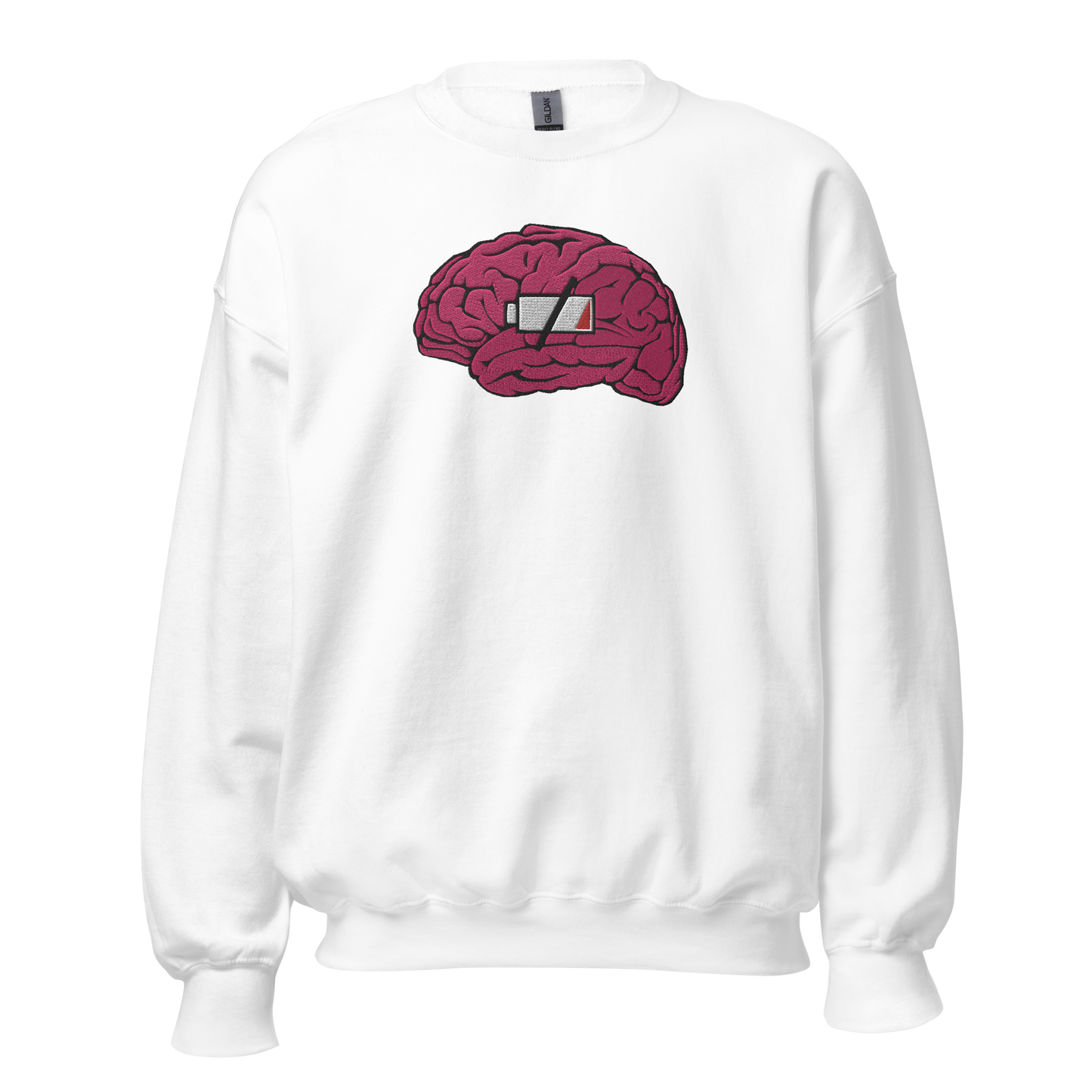 Brain Drain Großes besticktes Sweatshirt