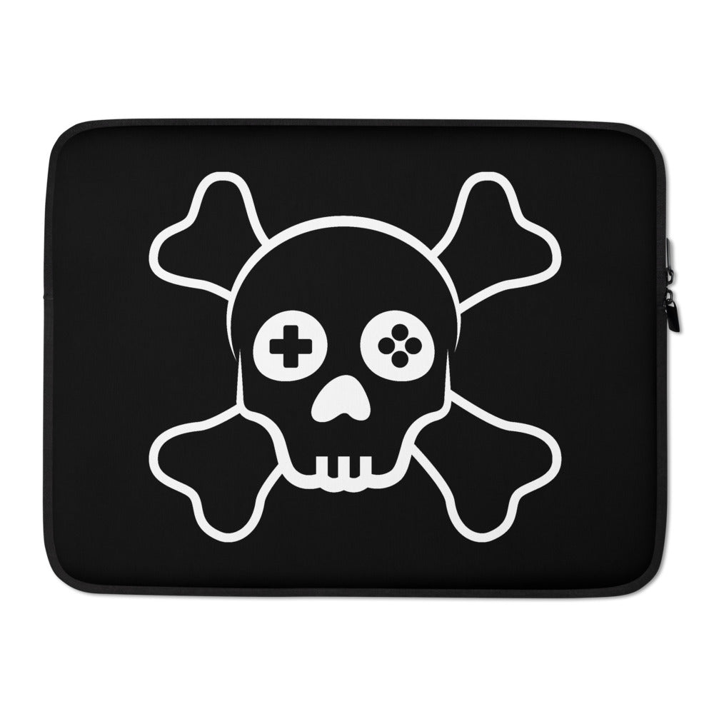 Gamer Skull Laptop Sleeve (Black)