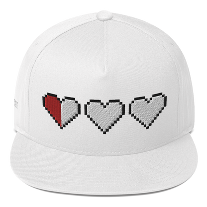 Gorra de 5 paneles de corazones vacíos