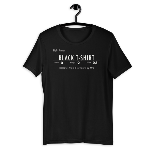 Skyrim Schwarzes T-Shirt (Unisex)