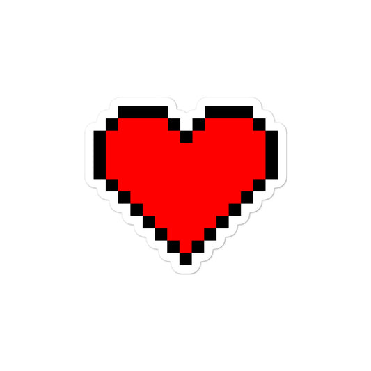 Pixel Heart 8-Bit Gamer Sticker
