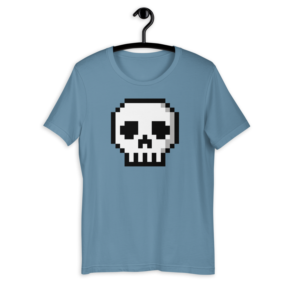 Pixel-Schädel-T-Shirt (Unisex)