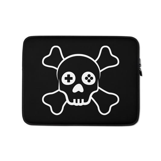 Gamer Skull Laptop Sleeve (Black)