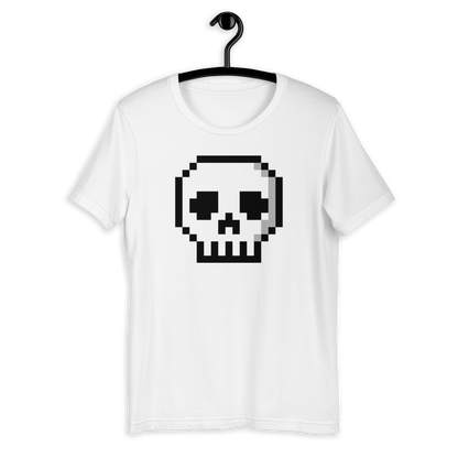 Camiseta con calavera de píxeles (unisex)