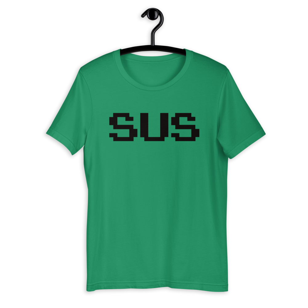 Among Us Sus Black Text T-Shirt (Unisex)