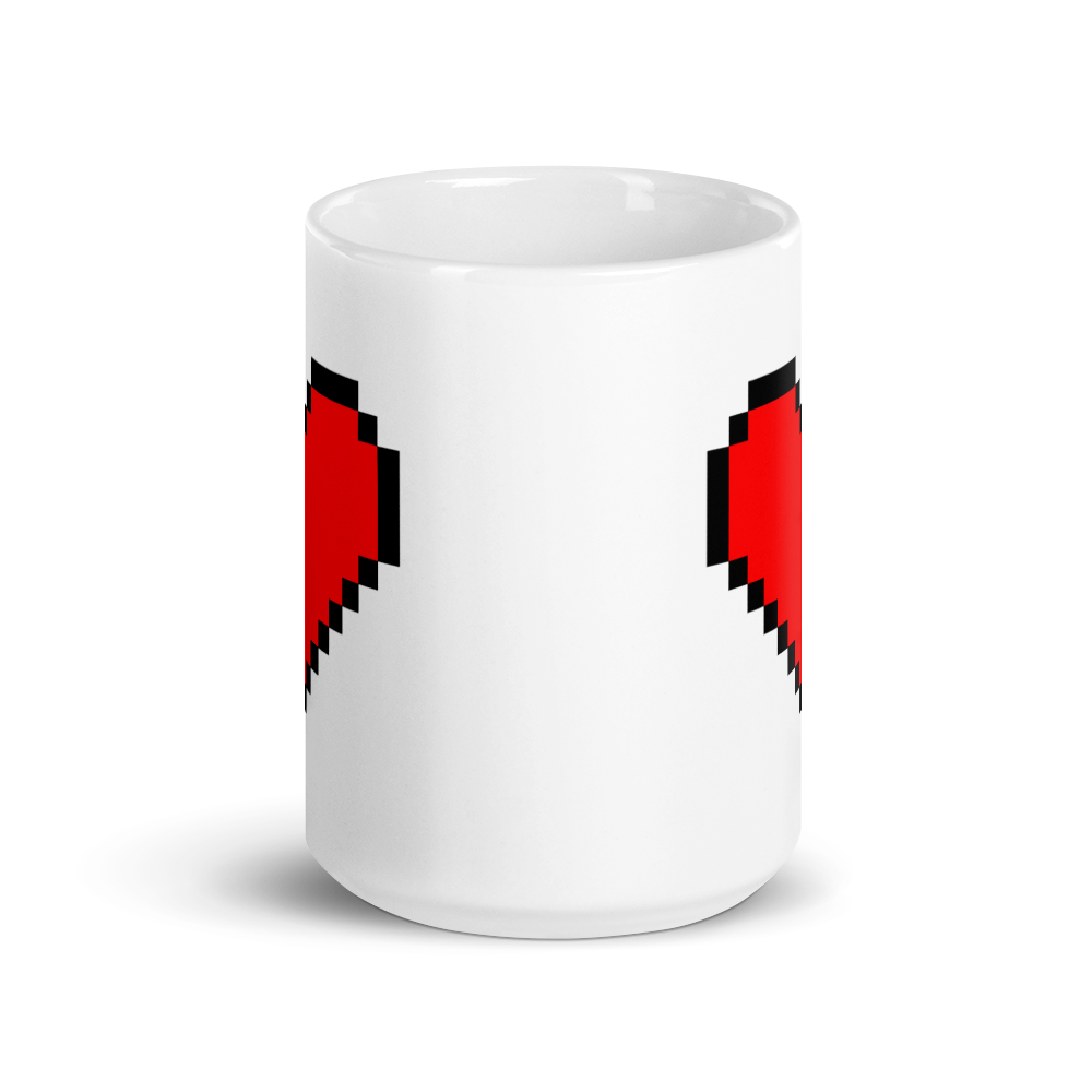 Pixel-Herz-Tasse