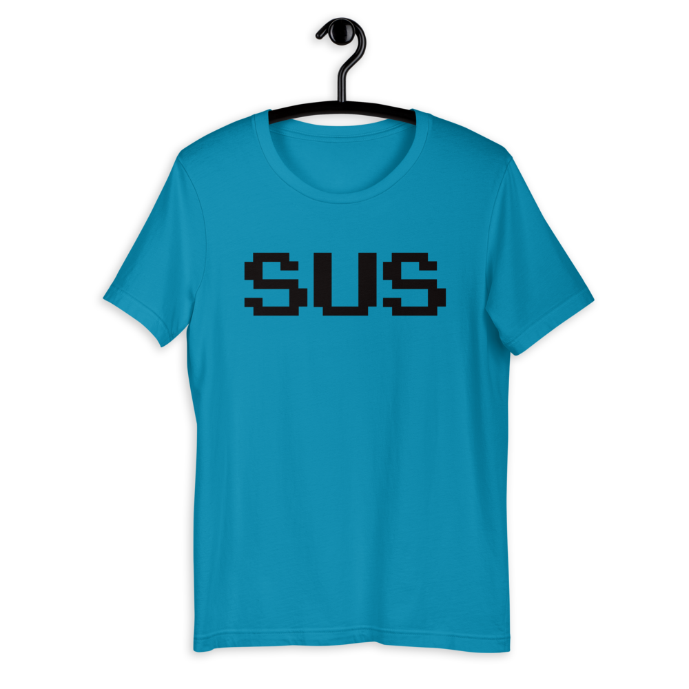 Among Us Sus Black Text T-Shirt (Unisex)