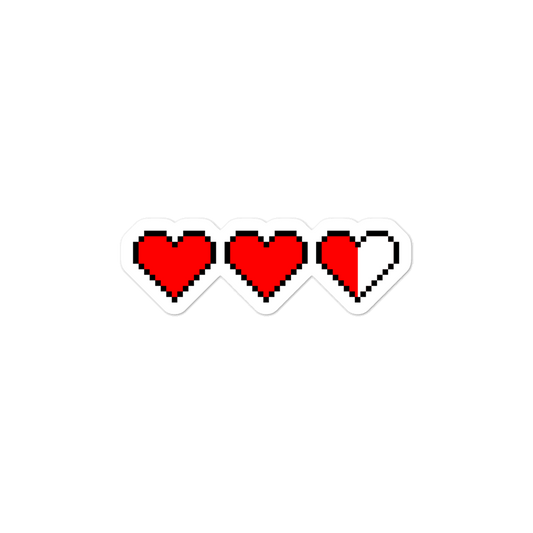Zelda Pixel Hearts Aufkleber