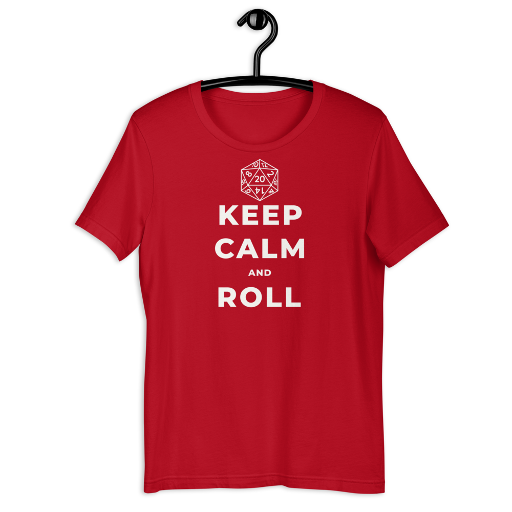 D20 Keep Calm and Roll T-Shirt (Unisex)